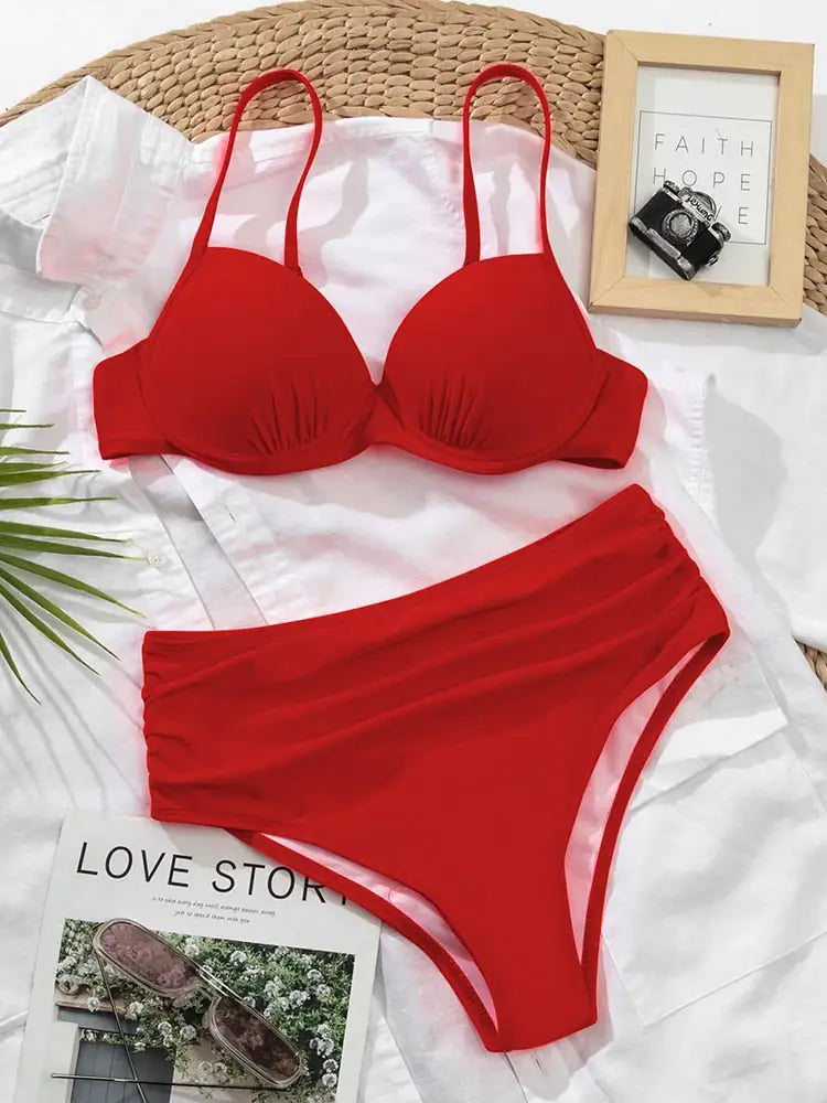 VINTAGE HIGH WAIST BIKINI - Visage Vogue