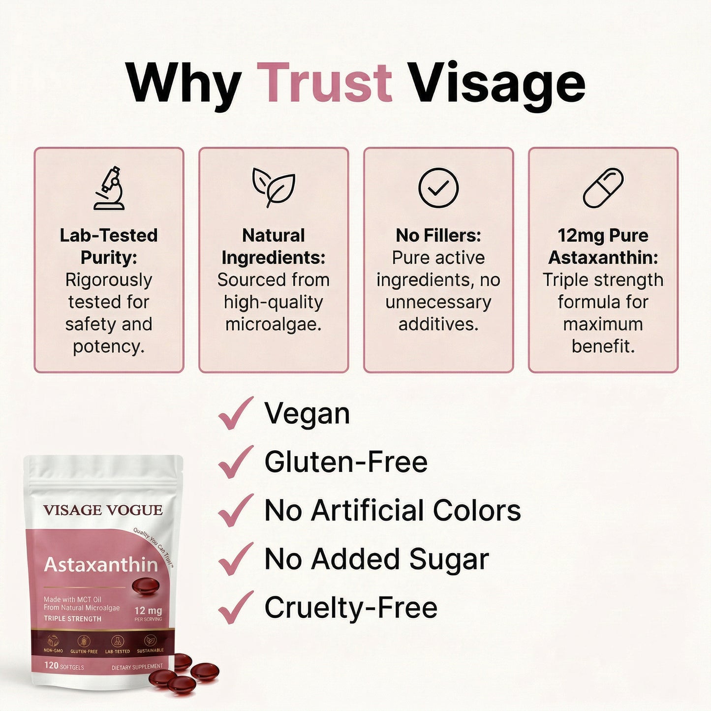 Visage Astaxanthin For Tanning - Visage Vogue