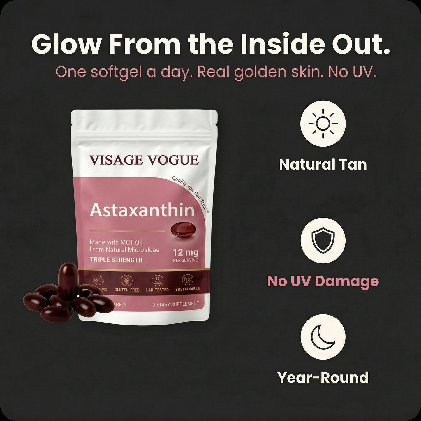 Visage Astaxanthin For Tanning - Visage Vogue
